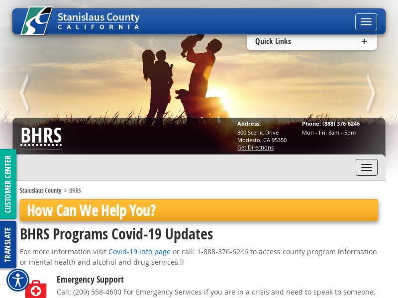 Stanislaus County Behavioral Health and Recovery Services