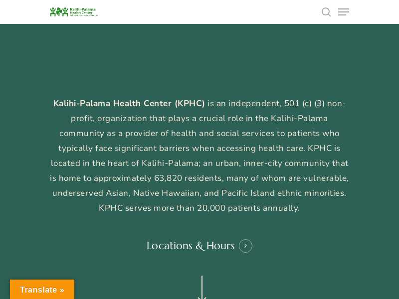 Kalihi-Palama Health Center Projects for Assistance in Transition from Homelessness