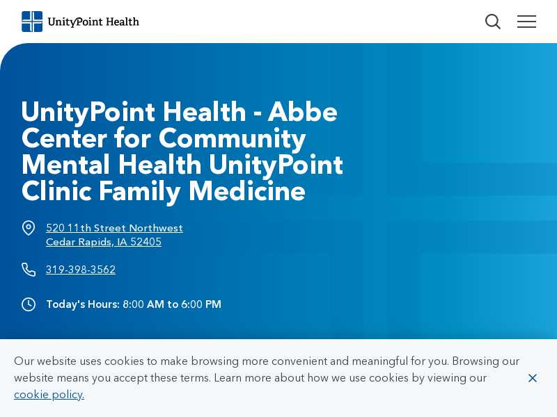 UnityPoint Health - AbbeHealth Services - Abbe Center for Community Mental Health - Cedar Rapids