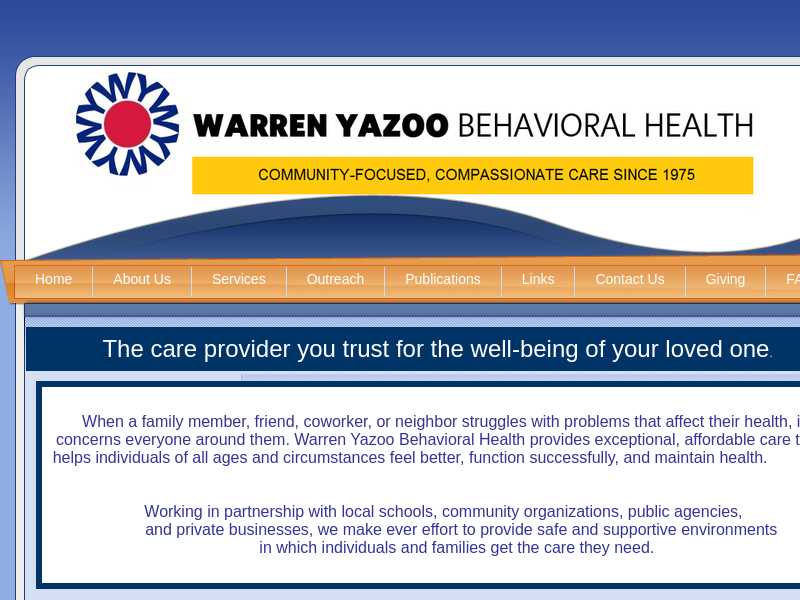 Warren Yazoo Behavioral Health, Inc.