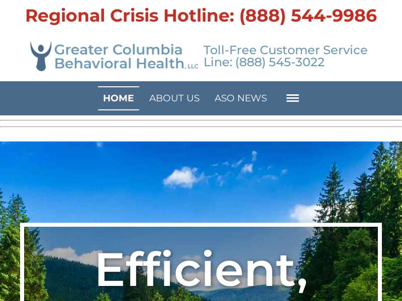 Greater Columbia Behavioral Health Crisis Services and Mental Health Treatment
