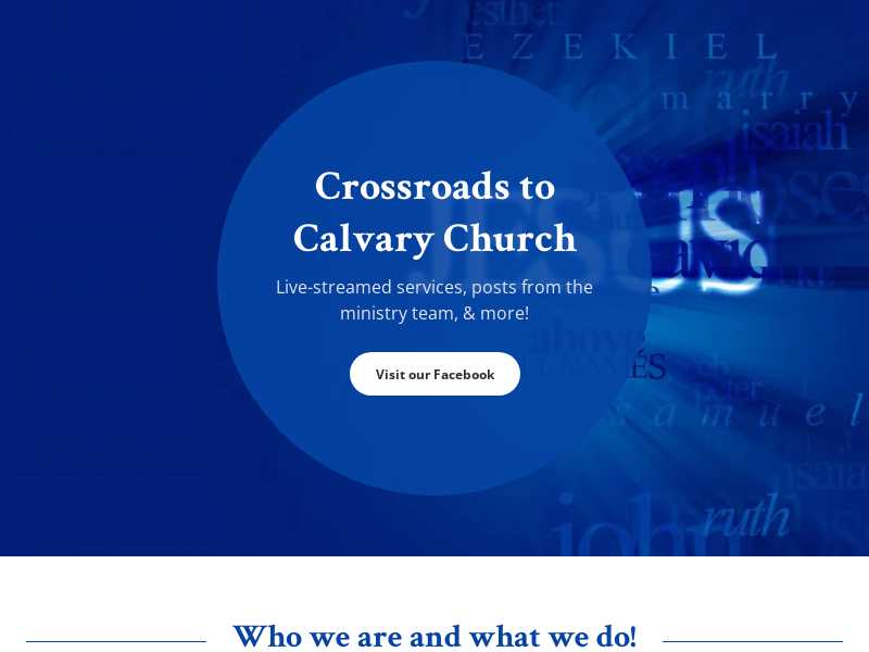 Crossroads To Calvary - Food Pantry