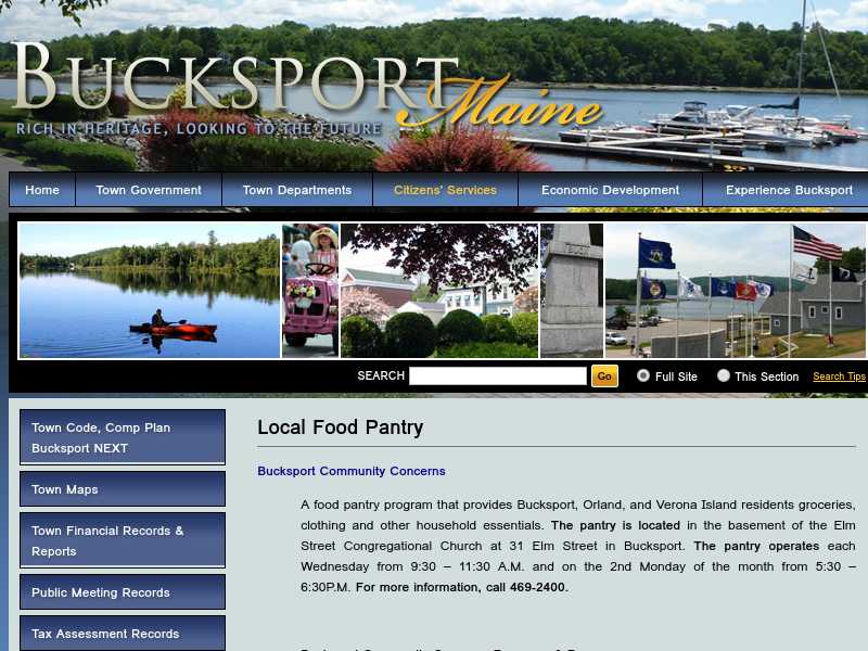 Bucksport Community Concerns - Food Pantry