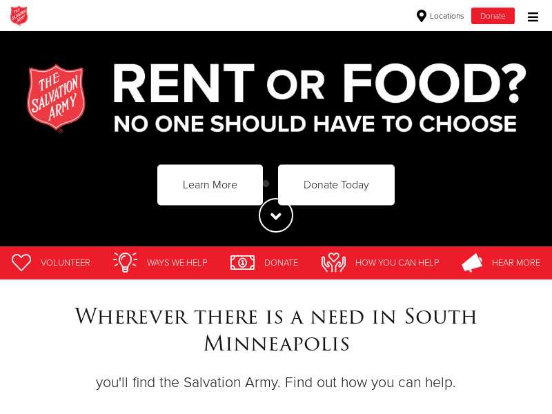 Salvation Army South Minneapolis Community Meals