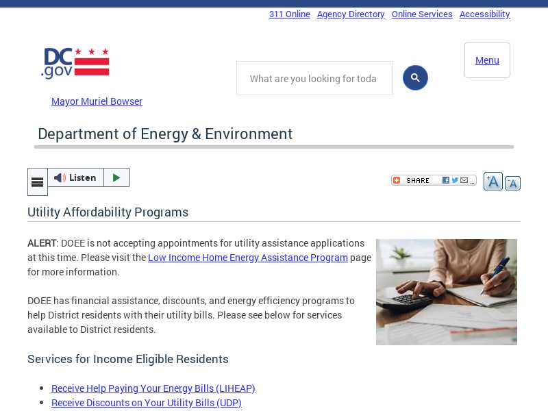 Department of Energy and Environment